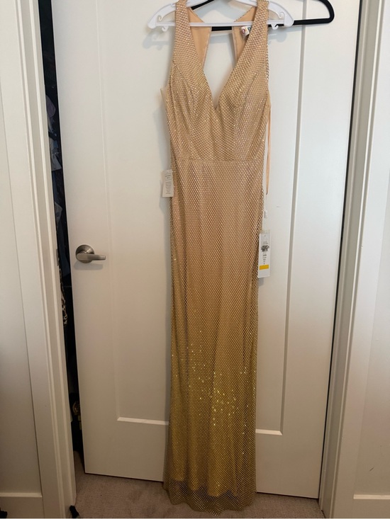 Colors Dress Dresses & Skirts - Colors Dress Rhinestone Mesh Evening Dress Gold Sparkle